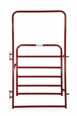 Tarter 4' 6 Bar Walk Thru Arch Gate, Red - EWR4 - Corral Panels & Walk Thrus
