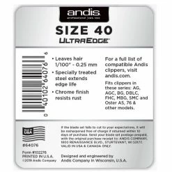 Andis Size 40 Blade Ultraedge 64076 - Clippers & Shears -Livestock Online Store ac7754de8fa09dda6d0928345d2f2821173d70b3 13810125 3