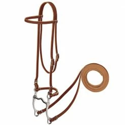 Weaver Leather Harness Leather Browband Bridle with Single Cheek Buckle - Sunset - Pony - 20-0349-ST - Headstalls & Bridles