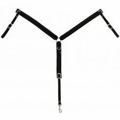 Weaver Leather Felt Lined 1 Inch Ring - in - Center Breast Collar - Black - 35-2491-BK - Livestock Supplies