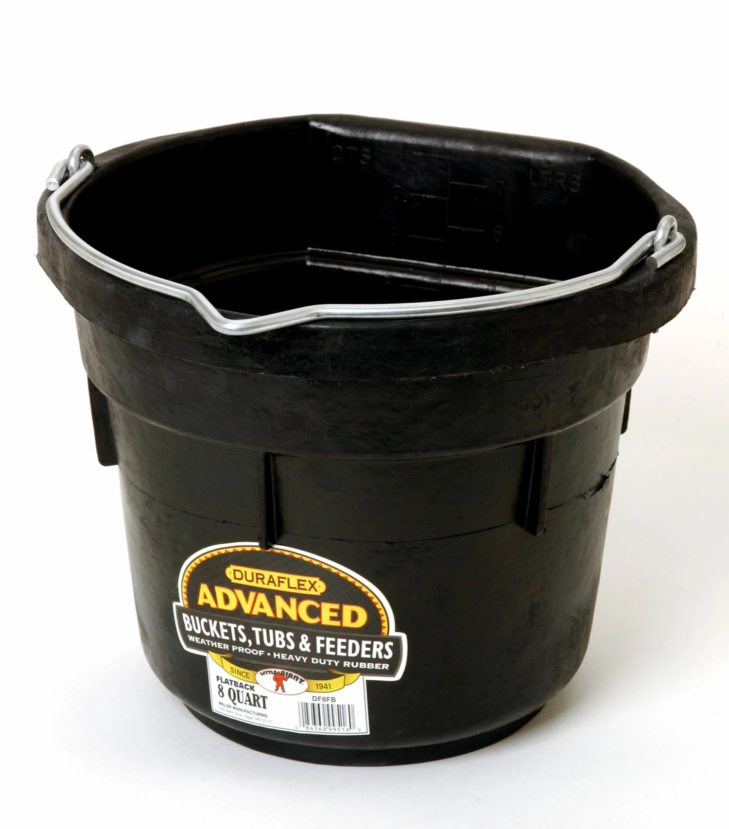 Little Giant Miller Mfg 8 Quart Rubber Flat Back Pail - DF8FB - Livestock Supplies 4 Little Giant Miller Mfg 8 Quart Rubber Flat Back Pail - DF8FB - Livestock Supplies - Image 2