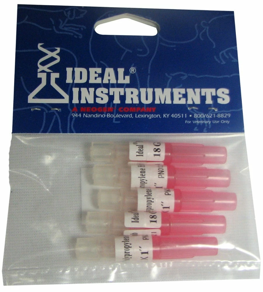 Ideal Instruments 18 gauge x 1" Polypropylene Hub Needle - 5 Pack 9346 - Livestock Health - Image 2