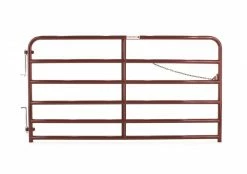 Tarter 8' 6 Bar Extra Heavy Duty Bull Gate, Red - 2RG8 - Panels & Gates