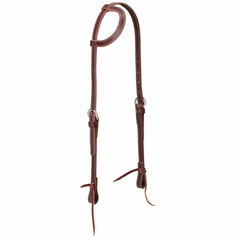 Weaver Leather Latigo Leather Flat Sliding Ear Headstall - 10-0093 - Headstalls & Bridles 3 Weaver Leather Latigo Leather Flat Sliding Ear Headstall - 10-0093 - Headstalls & Bridles