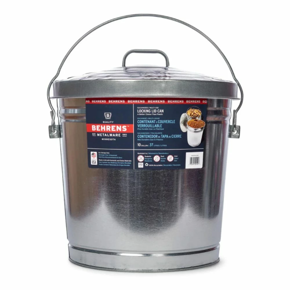 Behrens Locking Lid Storage Can, 10 Gallon - 6110 - Livestock Supplies 3 Behrens Locking Lid Storage Can, 10 Gallon - 6110 - Livestock Supplies