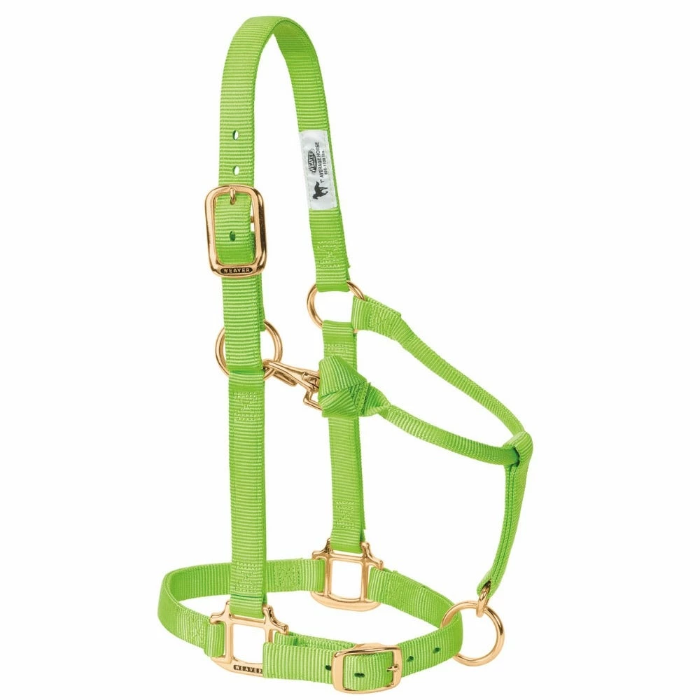Weaver Leather Original Adjustable Nylon Horse Halter - Weanling/Pony - Lime Zest - 35-1032-LI - Nylon Halters 3 Weaver Leather Original Adjustable Nylon Horse Halter - Weanling/Pony - Lime Zest - 35-1032-LI - Nylon Halters