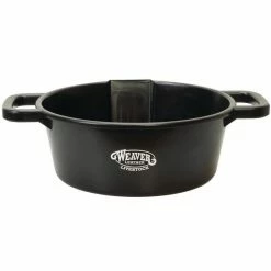 Weaver Leather Large Round Feed Pan, Black - 69-1073-BK - Horse Equipment