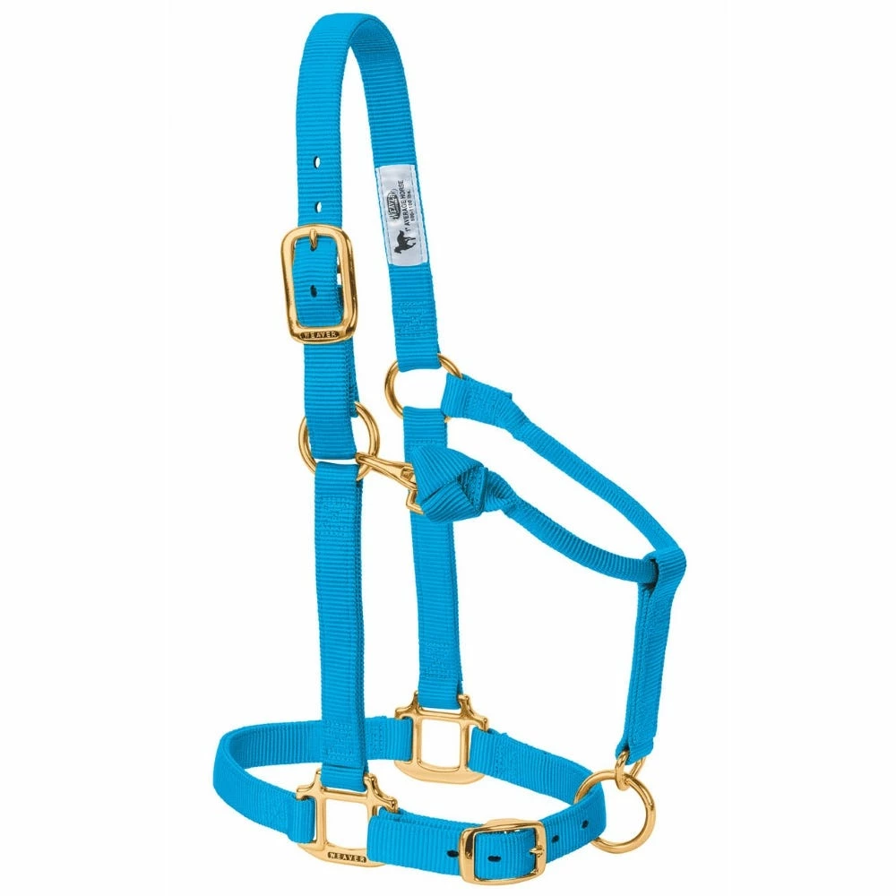 Weaver Leather Original Adjustable Nylon Horse Halter - Hurricane Blue - 1 Inch Average - 35-7035-HB - Nylon Halters 4 Weaver Leather Original Adjustable Nylon Horse Halter - Hurricane Blue - 1 Inch Average - 35-7035-HB - Nylon Halters - Image 2