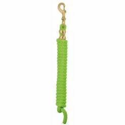 Weaver Leather Poly Lead Rope with a Solid Brass 225 Snap - Lime Zest - 35-2100-S30 - Leads, Lunge Lines & Whips