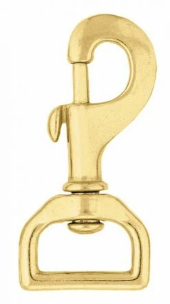 Weaver Leather Number 17 Flat Swivel Snap - Solid Brass - 3/4 Inch - BC00017-SB-3/4 - Designer Hardware