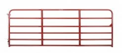Tarter 12' 6 Bar Tube Gate, Red - 6ER12 - Panels & Gates