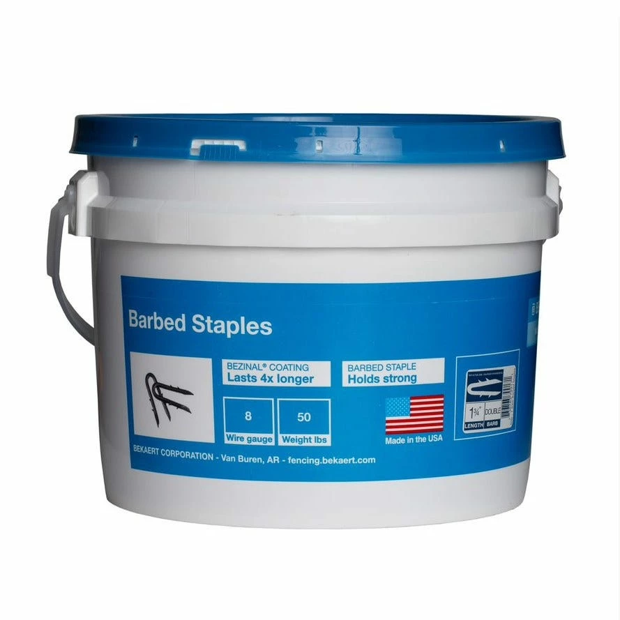 Bekaert 1.75" Barbed Fence Staples, 50 lbs. - 187260 - Fence and Wire 3 Bekaert 1.75" Barbed Fence Staples, 50 lbs. - 187260 - Fence and Wire
