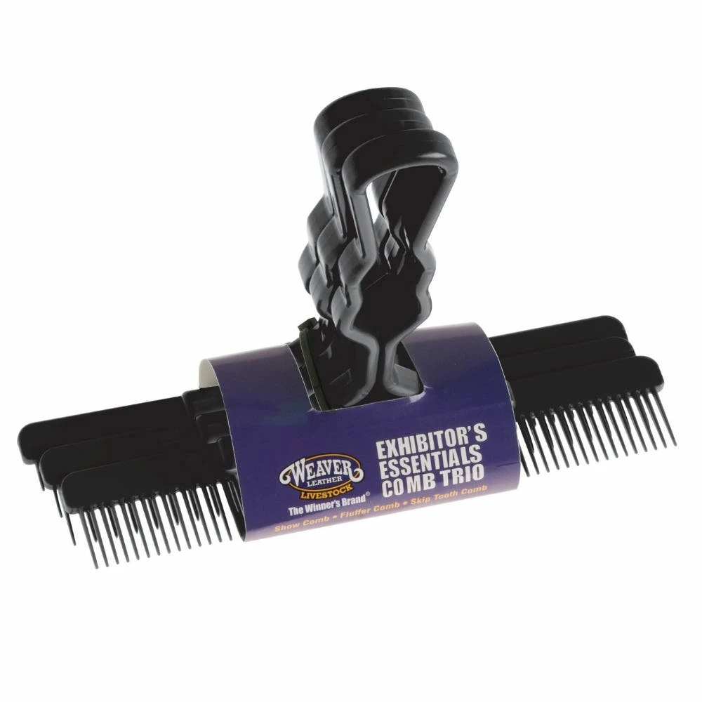 Weaver Leather Livestock Exhibitor's Essentials Comb Trio - Black - 69-6075-BK - Grooming Tools 3 Weaver Leather Livestock Exhibitor's Essentials Comb Trio - Black - 69-6075-BK - Grooming Tools