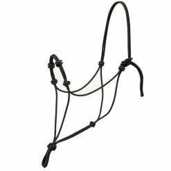 Weaver Leather Silvertip Four Knot Rope Halter - Average - Black - 35-9555-BK - Rope Halters