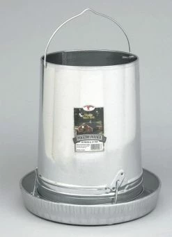 Little Giant 14" Galvanized Hanging Poultry Pan Feeder, 30 lb. Capacity - 914043 - Livestock Supplies