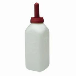 Miller Manufacturing Company Miller Manufacturing 2 Quart Nursing Bottle with Snap-On Nipple 9812 - Livestock Supplies