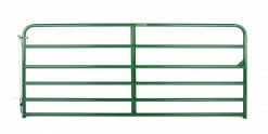 Tarter 10' 6 Bar Tube Gate, Green - 6EG10 - Panels & Gates